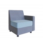 Reception Chair With Left Fixed Arm Faux Leather