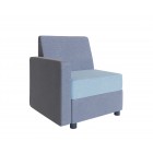 Reception Chair With Right Fixed Arm Faux Leather