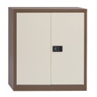 Bisley (E402A01) 1000H 2-Door Cupboard with 1 Shelf COFFEE/CREAM