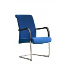 FF Avior Medium Back Fabric Visitors Chair with Fixed Arms KF73904 BLUE