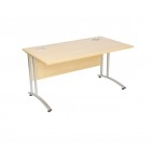 Aston 1000 X 800 rectangle desk cantilever end