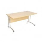 Aston 1200 rectangle desk cantilever end