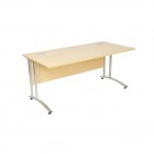 Aston 1600 rectangle desk cantilever end