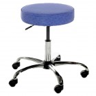 Round swivel stool with chrome base