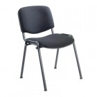 Metal Framed Fabric Stacking Chair Black