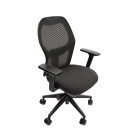 High Back Mesh Chair with Synchro Mechanism and Adjustable Arms 