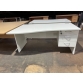 Second-hand 1600mm L/H Wave Desk with 3 Drawer Fixed Pedestal WHITE
