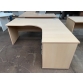 Second-hand Beckbury 1600mm R/H Radial Desk with 3 Drawer DH Pedestal BEECH