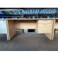Second-hand Beckbury 1400 Panel End Desk with 2 Drawer Fixed Pedestal BEECH