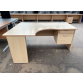 Second-hand Beckbury 1600mm L/H Radial Desk with 2 Drawer Fixed Pedestal BEECH