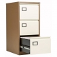 Bisley (AOC3) Contract 3-Drawer Filing Cabinet COFFEE/CREAM