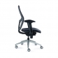High Back Mesh Chair With Synchro Mechanism Faux Leather