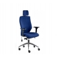 Extra high back ergonomic chair with headrest polished aluminium base