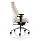 Executive high back chair with polished aluminium base