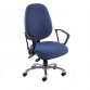 Extra High Back Task Chair With Fixed Arms/Polished Base