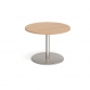 Beech Top With Brushed Steel Base