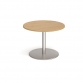 Oak Top With Brushed Steel Base