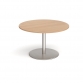 Beech Top With Brushed Steel Base