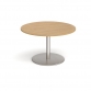 Oak Top With Brushed Steel Base