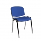 Chrome Framed Fabric Stacking Chair Blue