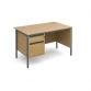 Himley 1200 Single Pedestal 2 drawer Desk in Oak