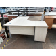 Second-hand Beckbury 1600mm L/H Radial Desk with 3d Desk High Pedestal MAPLE