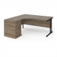 L/H Grey Nebraska Oak Top With Black Frame
