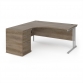 L/H Grey Nebraska Oak Top With Silver Frame