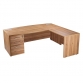 Apley executive 2000 x 900 desk with mobile pedestal & return unit walnut