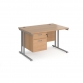 Beech Top With Silver Frame