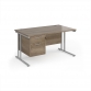 Grey Nebraska Oak Top With White Frame