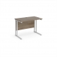 Grey Nebraska Oak Top With White Frame