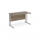 Grey Nebraska Oak Top With Silver Frame