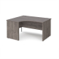 Himley 1400 L/H Panel End Crescent Desk Grey Oak