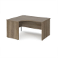 Himley 1400 L/H Panel End Crescent Desk Grey Nebraska Oak