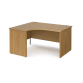 Himley 1400 L/H Panel End Crescent Desk Oak