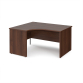Himley 1400 L/H Panel End Crescent Desk Walnut