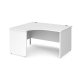 Himley 1400 L/H Panel End Crescent Desk White