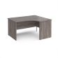 Himley 1400 R/H Panel End Crescent Desk Grey Oak
