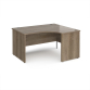 Himley 1400 R/H Panel End Crescent Desk Grey Nebraska Oak