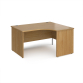 Himley 1400 R/H Panel End Crescent Desk Oak