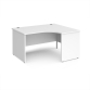 Himley 1400 R/H Panel End Crescent Desk White