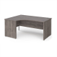 Himley 1600 L/H Panel End Crescent Desk Grey Oak