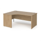 Himley 1600 L/H Panel End Crescent Desk Kendal Oak