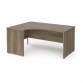 Himley 1600 L/H Panel End Crescent Desk Grey Nebraska Oak