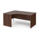 Himley 1600 L/H Panel End Crescent Desk Walnut