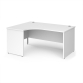 Himley 1600 L/H Panel End Crescent Desk White