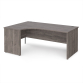 Himley 1800 L/H Panel End Crescent Desk Grey Oak