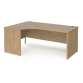 Himley 1600 L/H Panel End Crescent Desk Kendal Oak