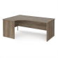 Himley 1800 L/H Panel End Crescent Desk Grey Nebraska Oak